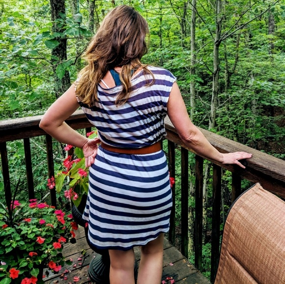 SPLENDID 🌅 Striped Blouson Dress (Medium) - Picture 2 of 4